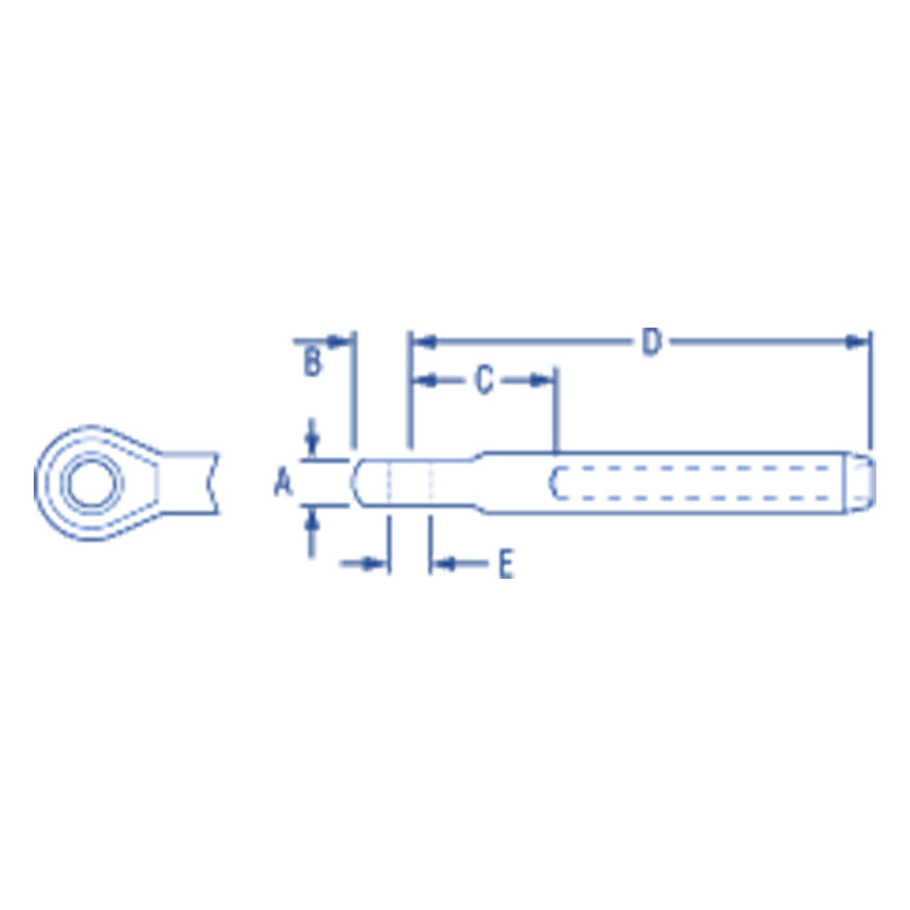 Ronstan Swage Eye, 3/32 Wire, 4.8mm (3/16) Hole_Additional1