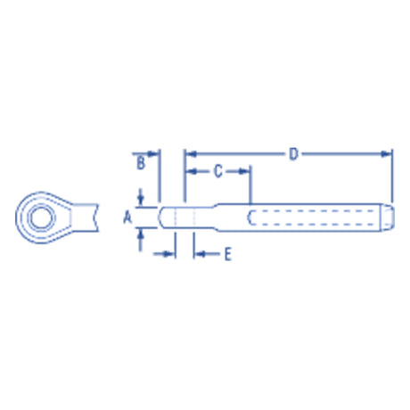 Ronstan Swage Eye, 3/16 Wire, 9.5mm (3/8) Hole_Additional1