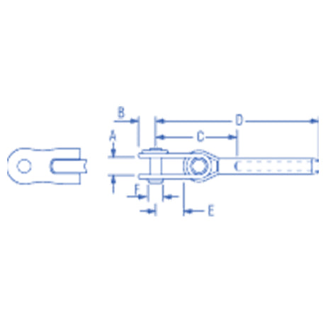 Ronstan Swage Toggle, 9/16 Wire, 22.2mm (7/8) Pin_Additional1