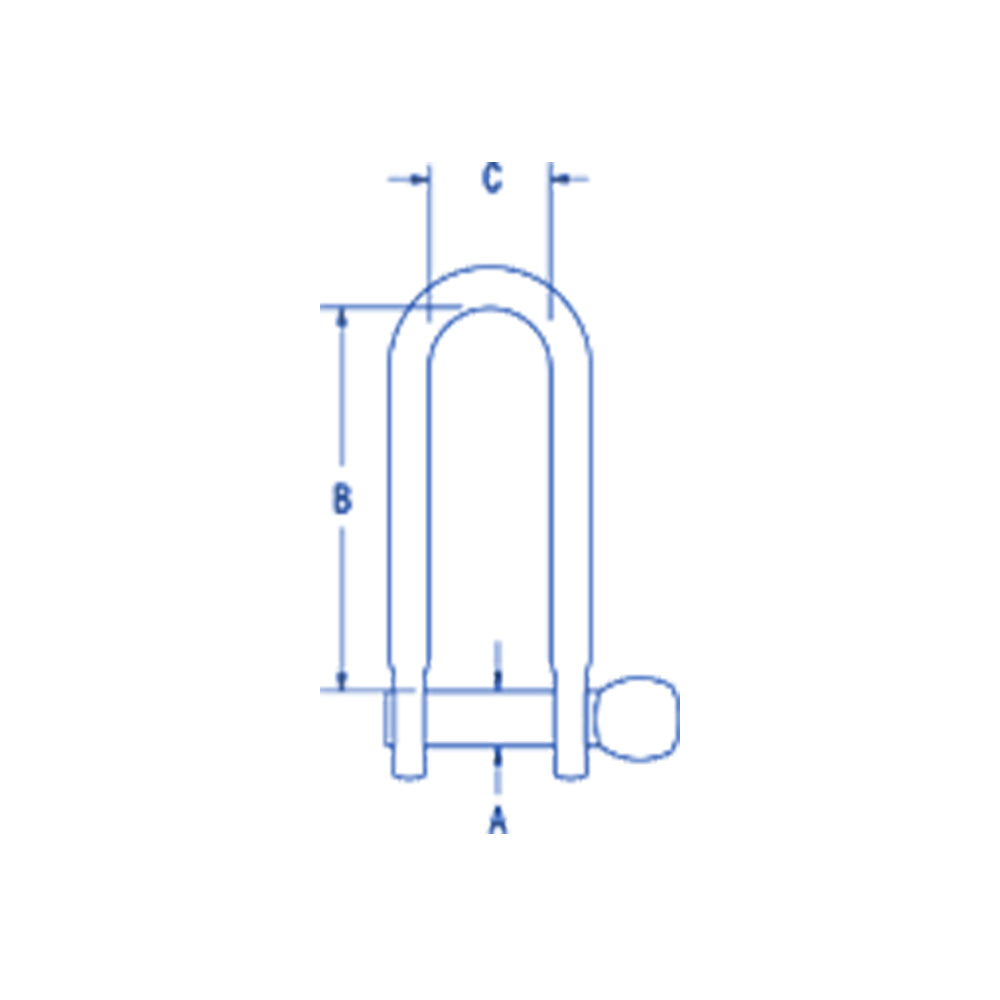 Ronstan Shackle, Wide Dee, Pin 3/16 in., L:28mm, W:21mm_Additional1