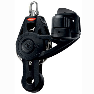 Ronstan Series 55 RT Orbit Block, Fiddle Becket Cleat Swivel