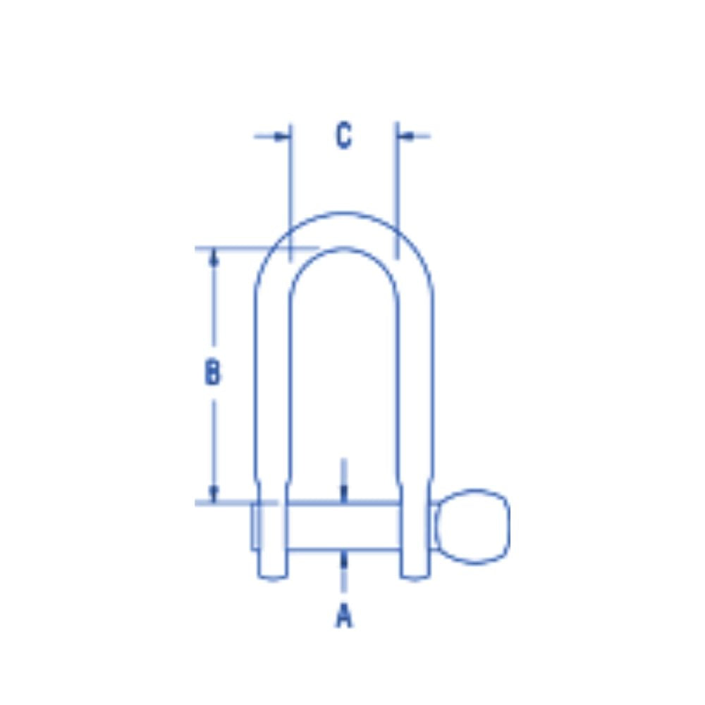 Ronstan Shackle, Standard Dee, Pin 5/16 in., L:29mm, W:17mm_Additional1