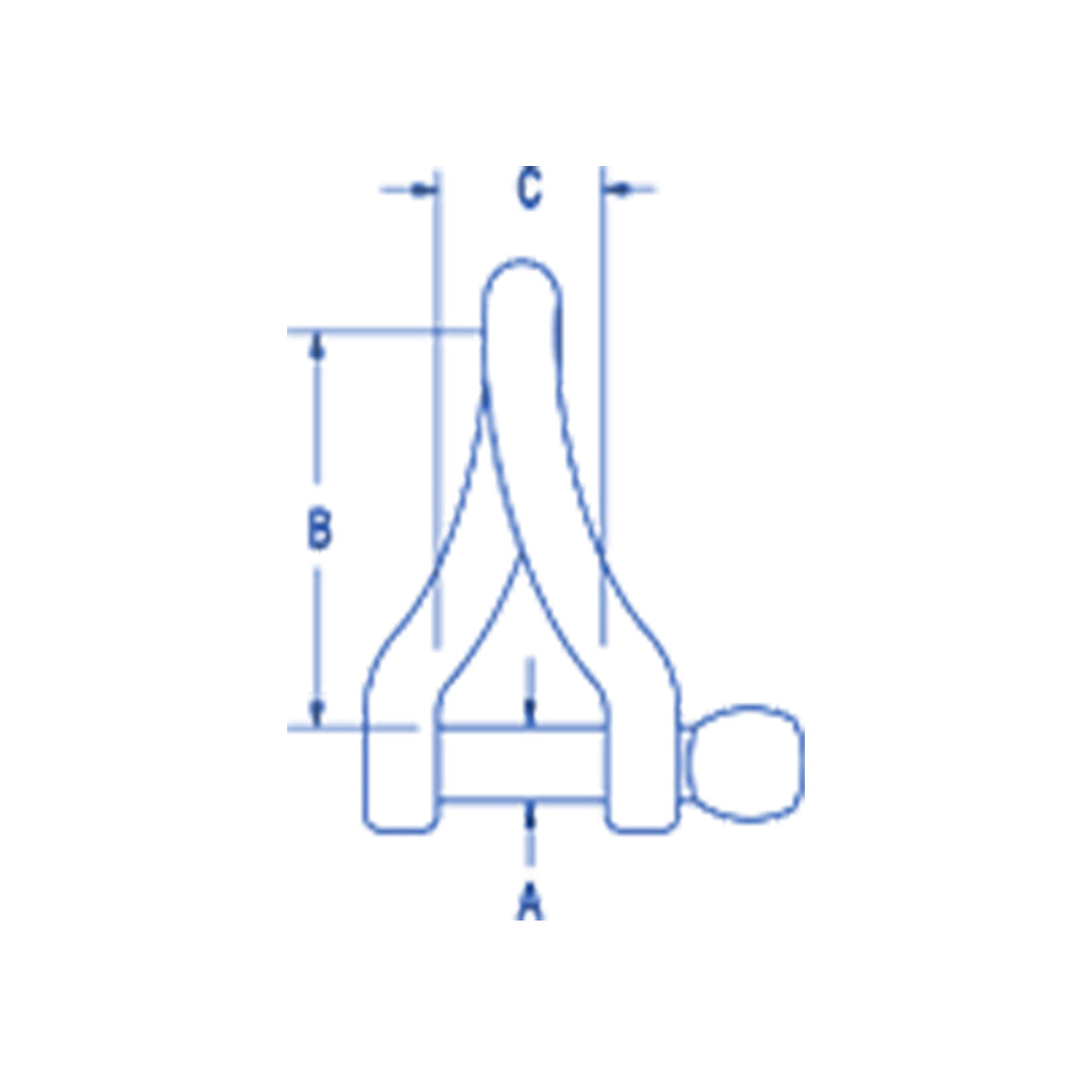 Ronstan Shackle, Twisted, Pin 3/16 in., L:27mm, W:10mm_Additional1