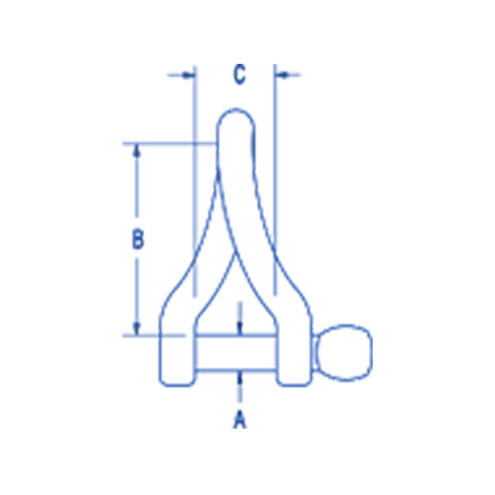 Ronstan Shackle, Twisted, Pin 1/2 in., L:64mm, W:19mm_Additional1