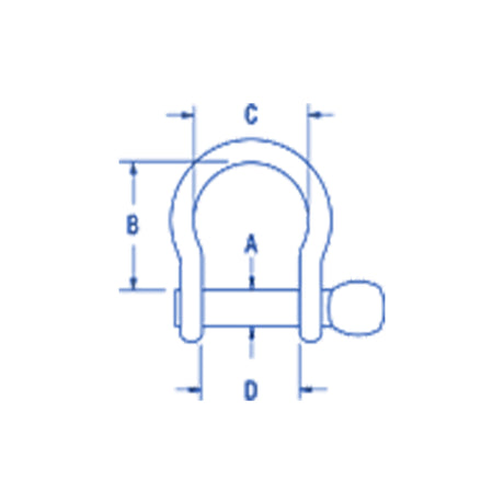 Ronstan Shackle, Bow, Pin 3/8 in., L:51mm, W:36mm_Additional1