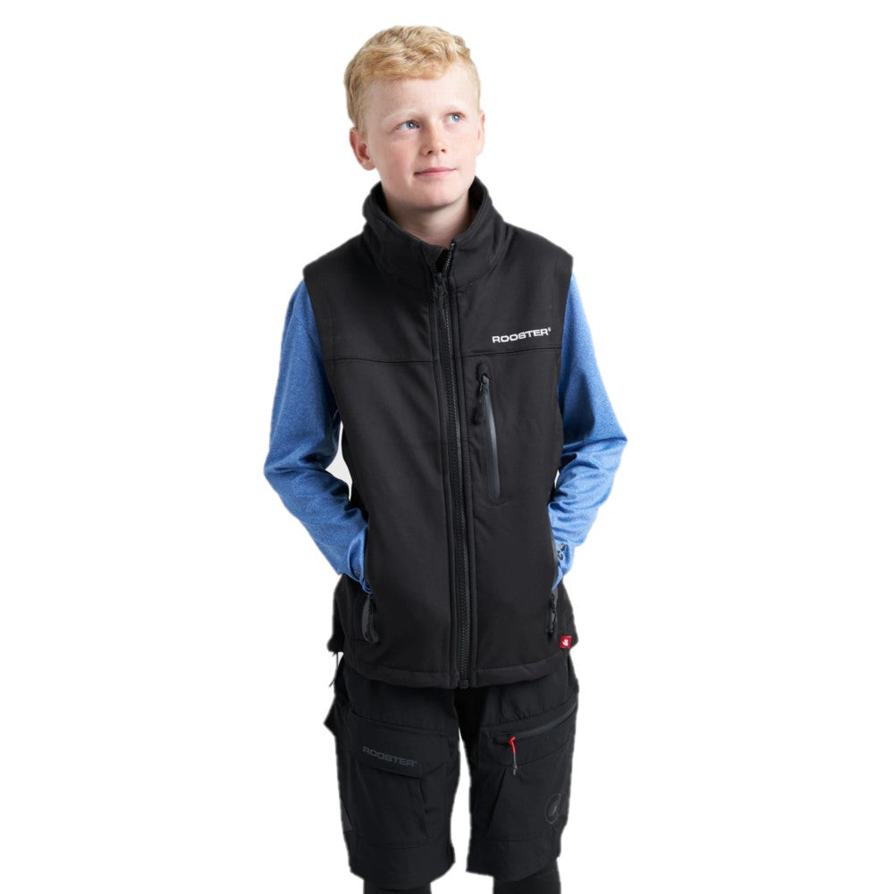 Rooster Softshell Gilet - Black (Junior)_Additional1