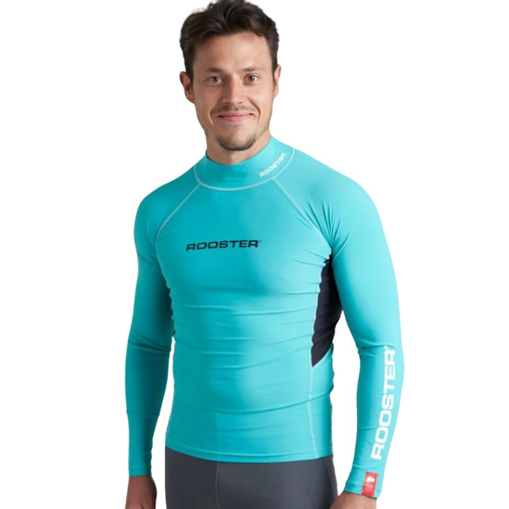 Rooster Rash Top Long Sleeve - Teal