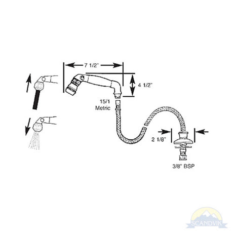 Scandvik Sprayers - Pull-Out Style Adjustable Flow Sprayer - Black_Additional1