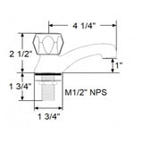 Scandvik Faucets - Tap Heavy-Duty Brass Cold Water - Standard Knob_Additional1