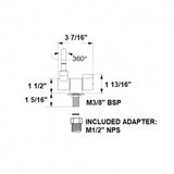 Scandvik Faucets - Folding Cold Water Tap w/ Low Swivel and Spout - White Poweder Coat_Additional1