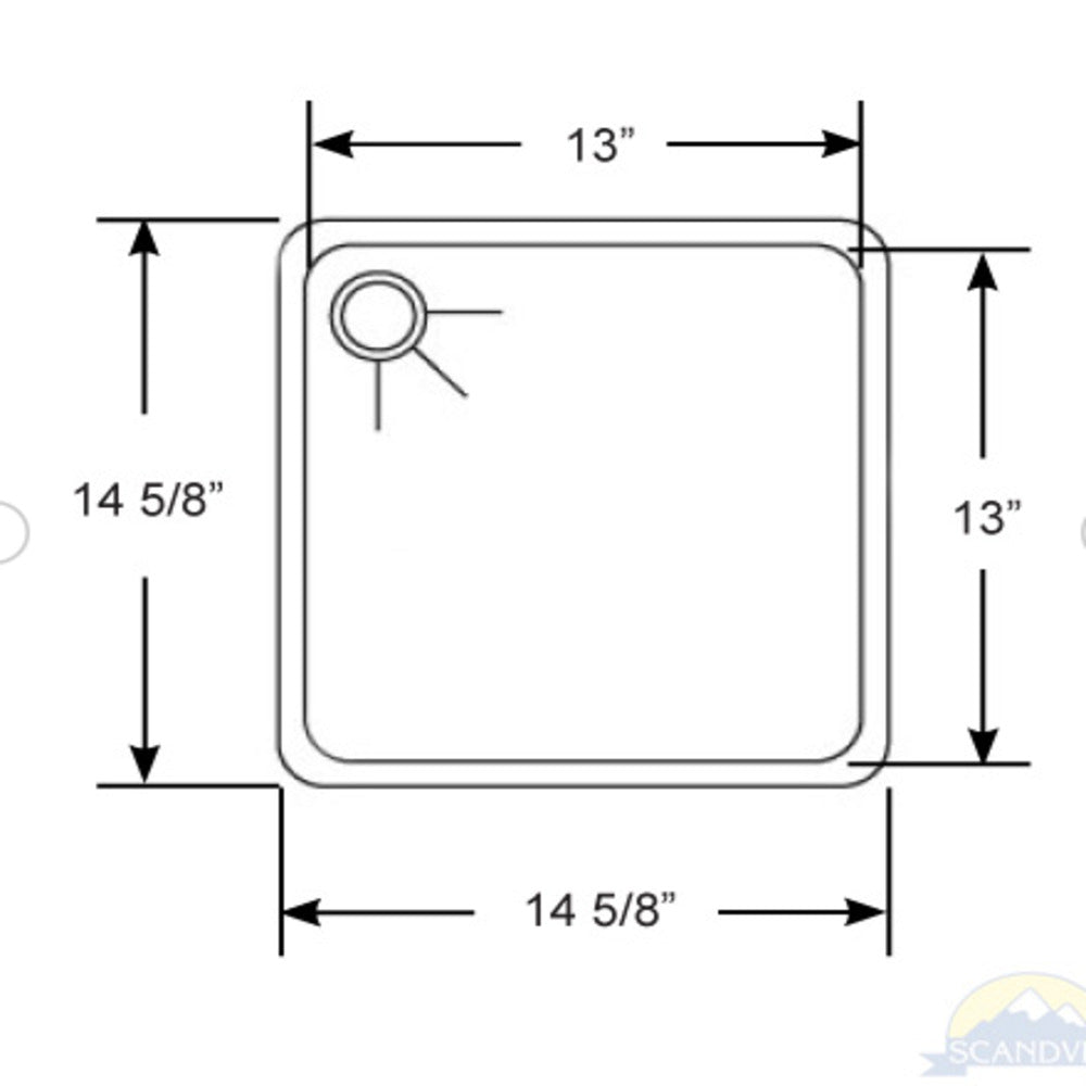 Scandvik Sinks - Rectangular Mirror Finish 18/10 SS (3/4" Flange Width)_Additional1