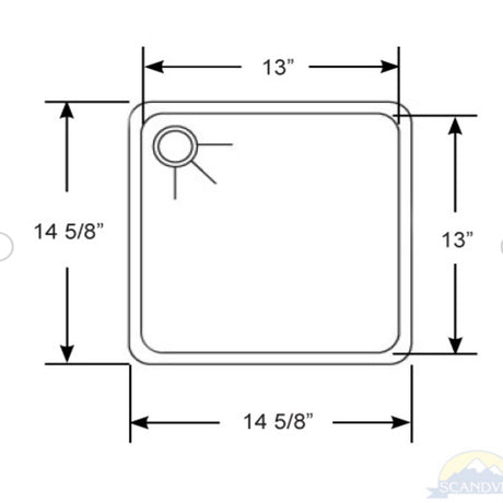 Scandvik Sinks - Rectangular Mirror Finish 18/10 SS (3/4" Flange Width)_Additional1