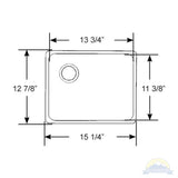 Scandvik Sinks - Rectangular Satin Finish 18/10 SS (3/4" Flange Width - Under Mount)_Additional1