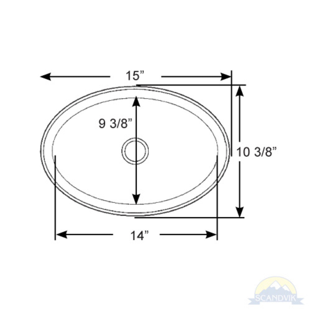 Scandvik Sinks - Basin Mirror Finish 18/10 SS (1/2" Flange Width) - Oval_Additional1