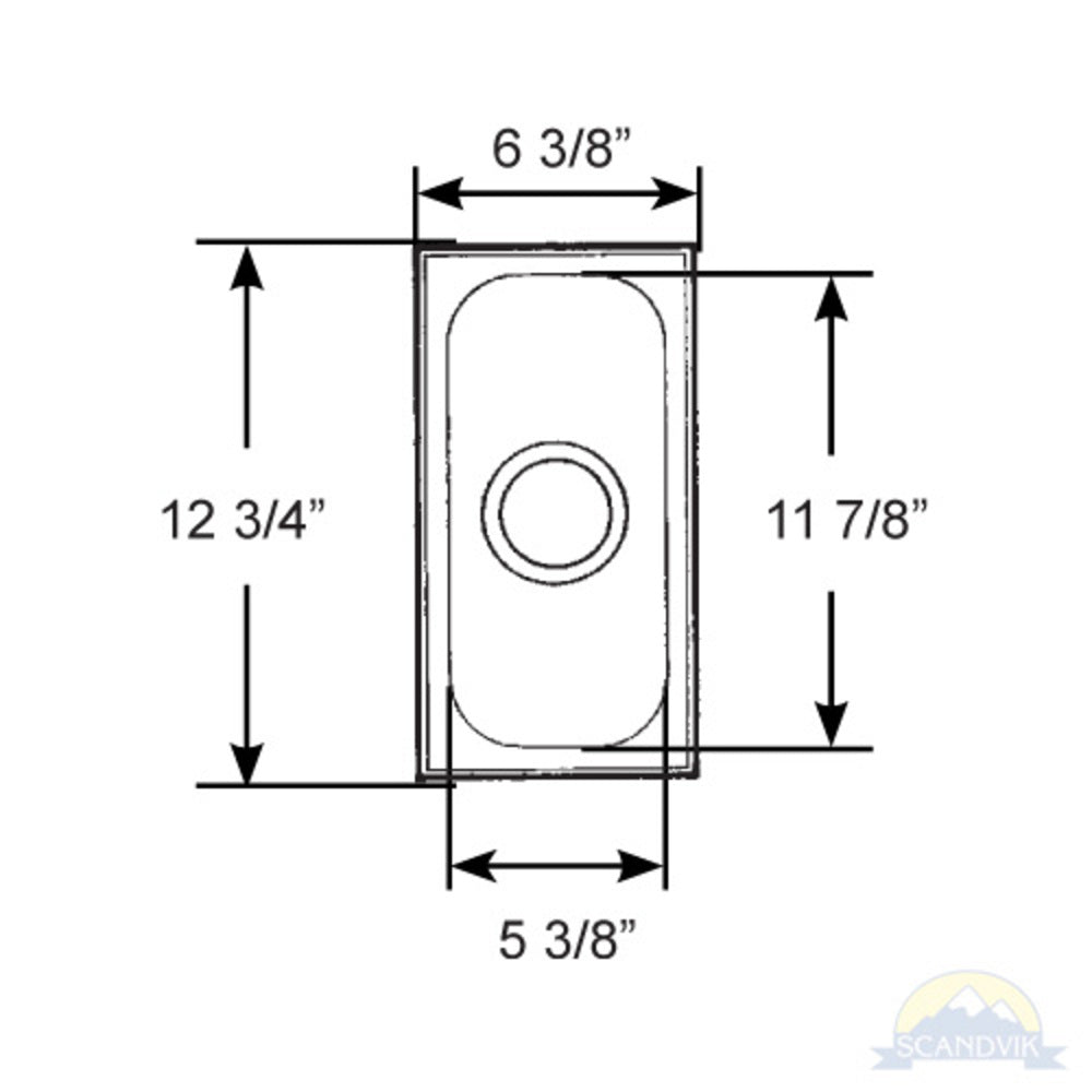 Scandvik Rectangular Sink (6 3/8" x 12 3/7" x 6")_Additional1