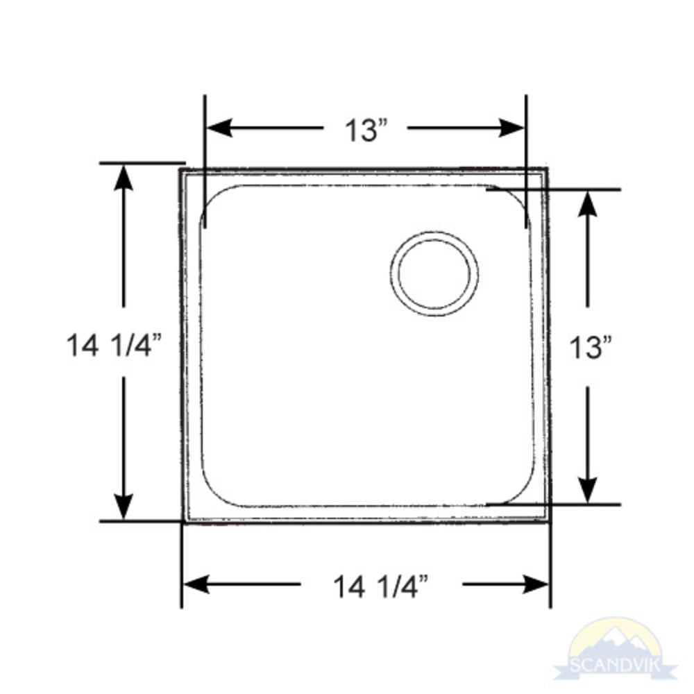 Scandvik Sinks - Rectangular Sink 18/10 SS (9 3/4" Depth)_Additional1