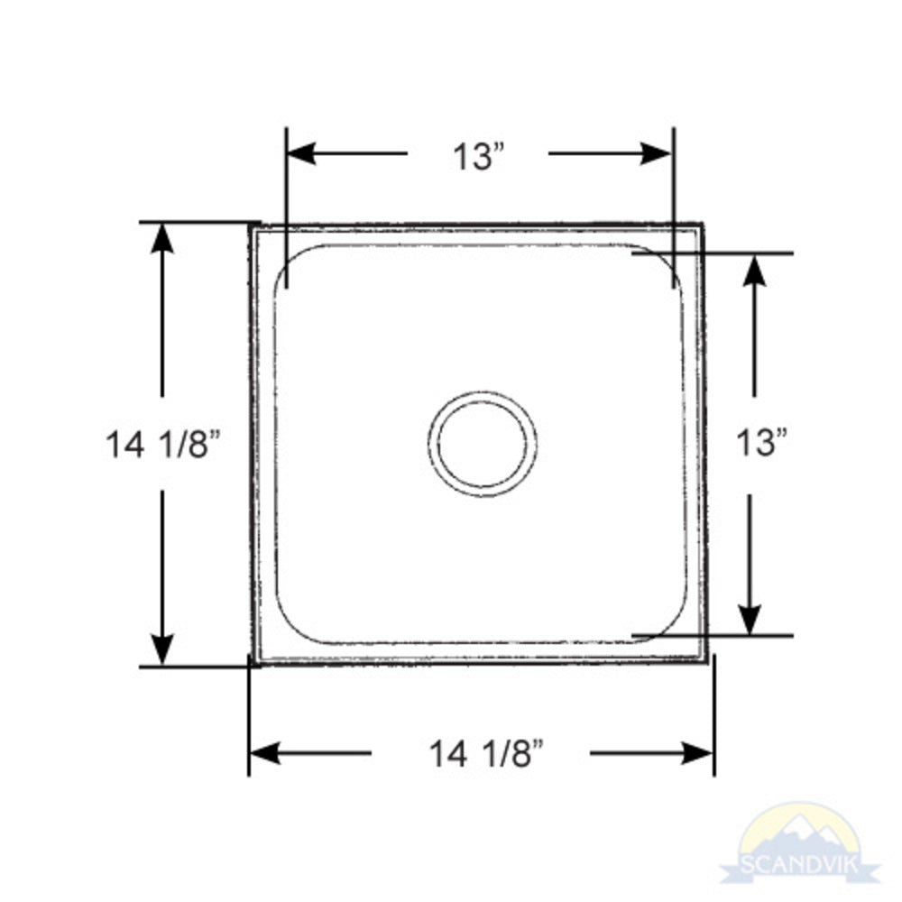 Scandvik Sinks - Rectangular Sink 18/10 SS (7" Depth)_Additional1