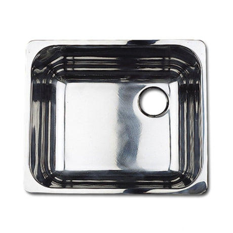 Scandvik Sinks - Rectangular Mirror Finish 18/10 SS (3/4" Flange Width Under Mount) Drain Left