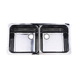 Scandvik Sinks - Double Mirror Finish 18/10 SS (3/4" Flange Width Under Mount)