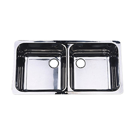 Scandvik Sinks - Double Mirror Finish 18/10 SS (1/2" Flange Width D Profile)