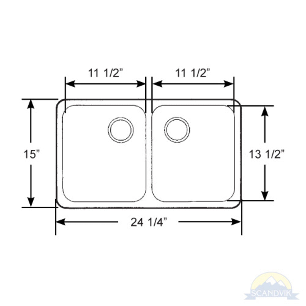 Scandvik Sinks Double Mirror Finish (3/4" Flange Width)_Additional1