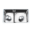 Scandvik Sinks - Double Mirror Finish 18/10 SS (1/2" Flange Width Under Mount)