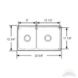 Scandvik Sinks - Double Mirror Finish 18/10 SS (1/2" Flange Width Under Mount)_Additional1