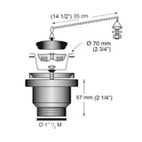 Scandvik Sinks - Drains & Fittings Sink Drain w/ Basket And Stopper_Additional1