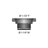 Scandvik Sinks - Drains & Fittings Reducer 1-1/2" To 1-1/4"_Additional1