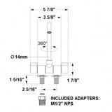 Scandvik Faucets - Folding Mixer w/ High Reach Spout - Chrome_Additional1