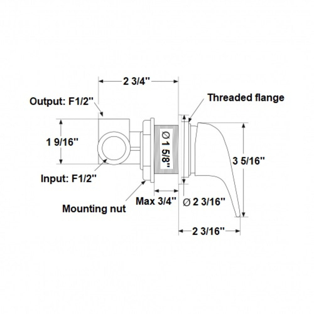 Scandvik Shower Valves - Single Lever Shower Mixer - x3 1/2" Hose Barb Fittings_Additional1