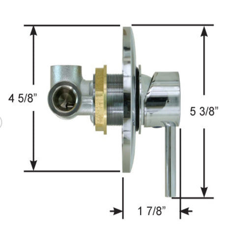 Scandvik Shower Valves - Single Lever Shower Mixer - Large Trim Ring_Additional1