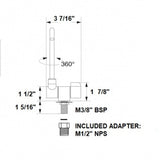 Scandvik Faucets - Folding Cold Water Tap w/ High Reach Swivel & Spout - White Powder Coat_Additional1