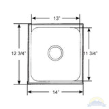 Scandvik Sinks - Rectangular Satin Finish 18/10 SS (1/2" Flange Width)_Additional1