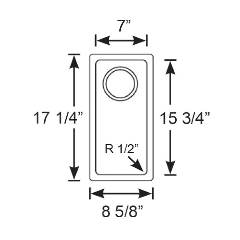 Scandvik Sinks - Rectangular Brilliant Satin Finish (3/4" Flange Width - Under Mount) - 5-1/2" Depth_Additional1