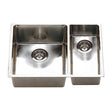 Scandvik Sinks - Double Satin Finish 18/10 SS (3/4" Flange Width - Under Mount)