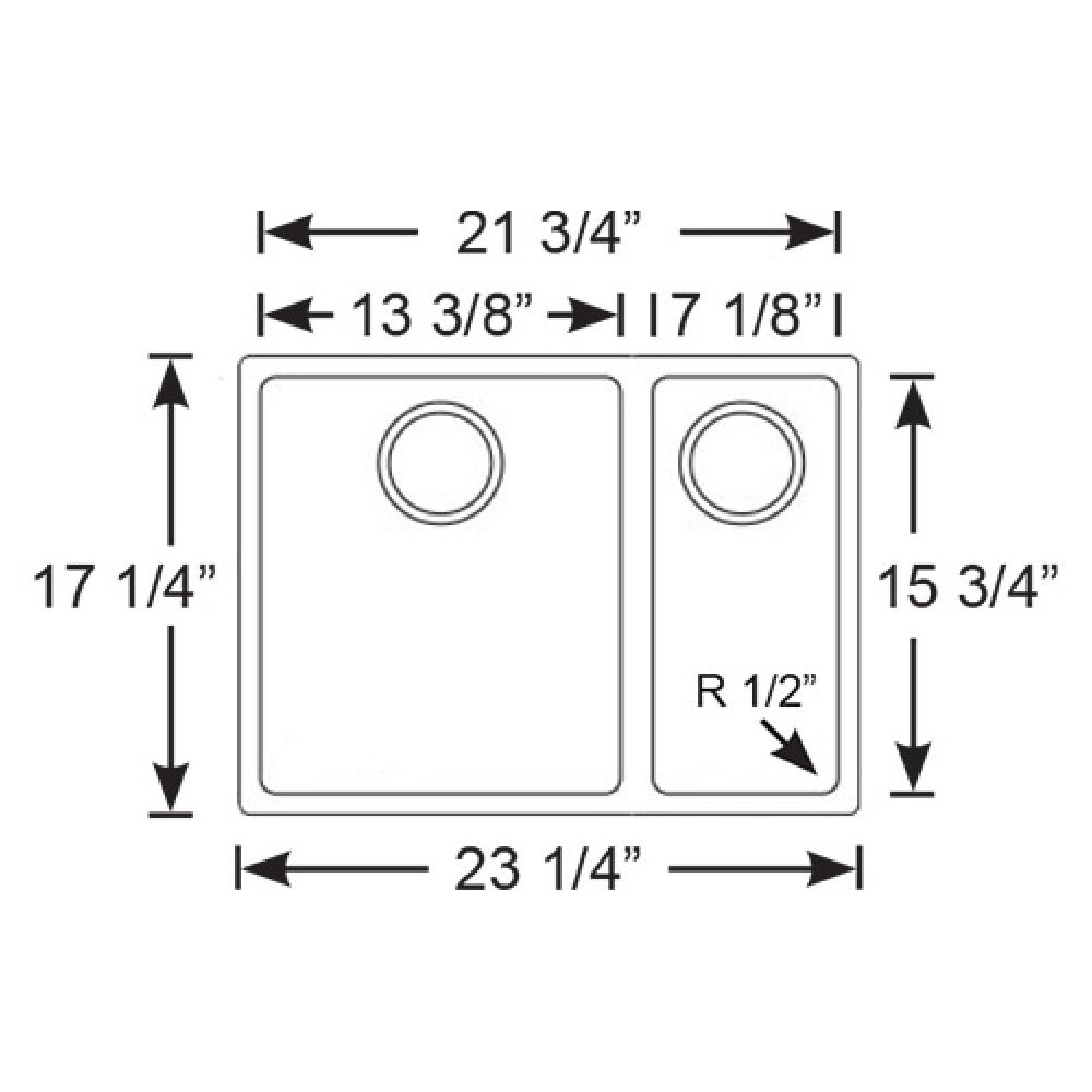 Scandvik Sinks - Double Satin Finish 18/10 SS (3/4" Flange Width - Under Mount)_Additional1