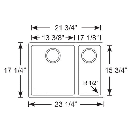 Scandvik Sinks - Double Satin Finish 18/10 SS (3/4" Flange Width - Under Mount)_Additional1