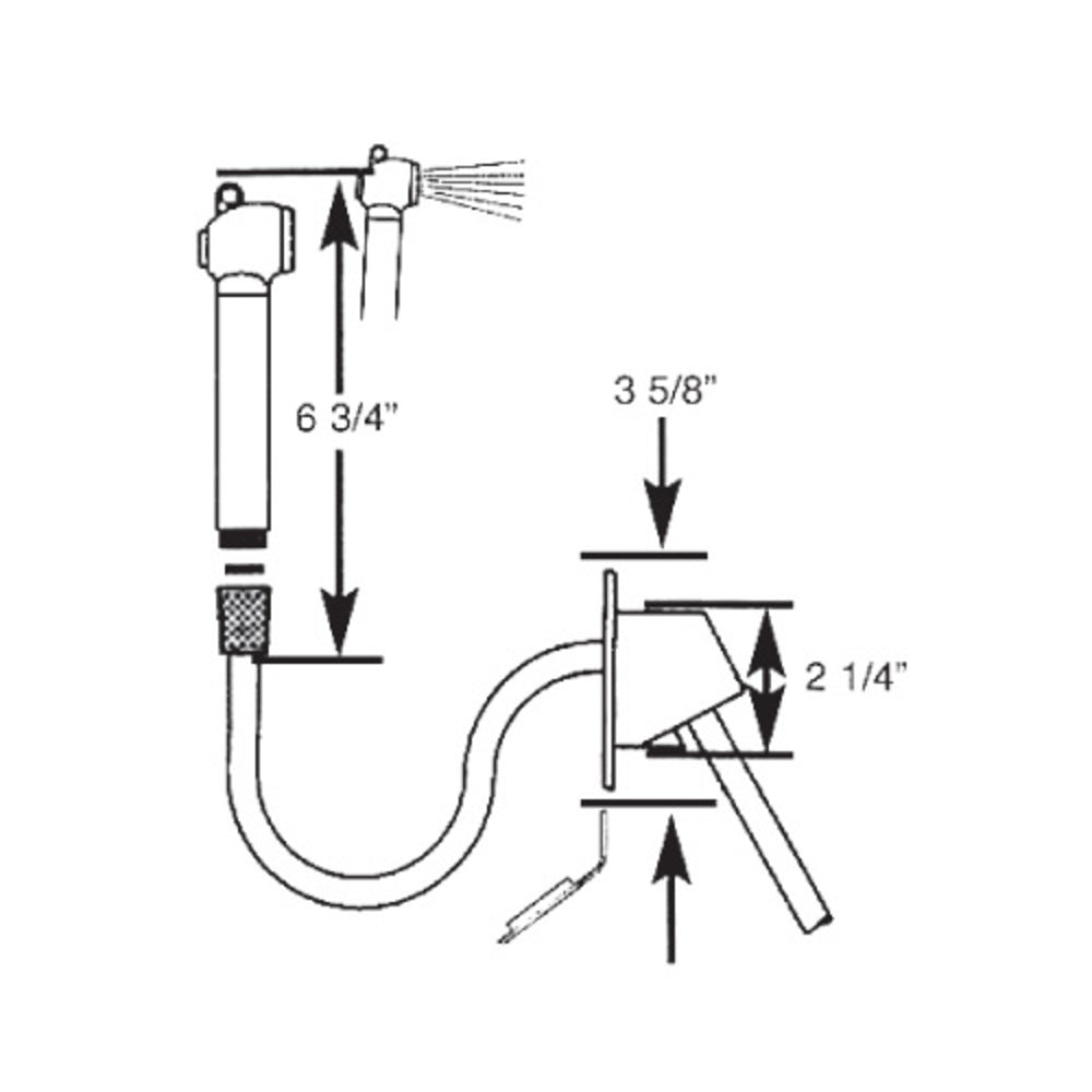 Scandvik Showers - Transom Vertical Recessed - Recessed shower w/ 6' White Hose_Additional1