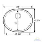 Scandvik Sinks - Basin Mirror Finish 18/10 SS (1-1/8" Flange Width) - Oval_Additional1