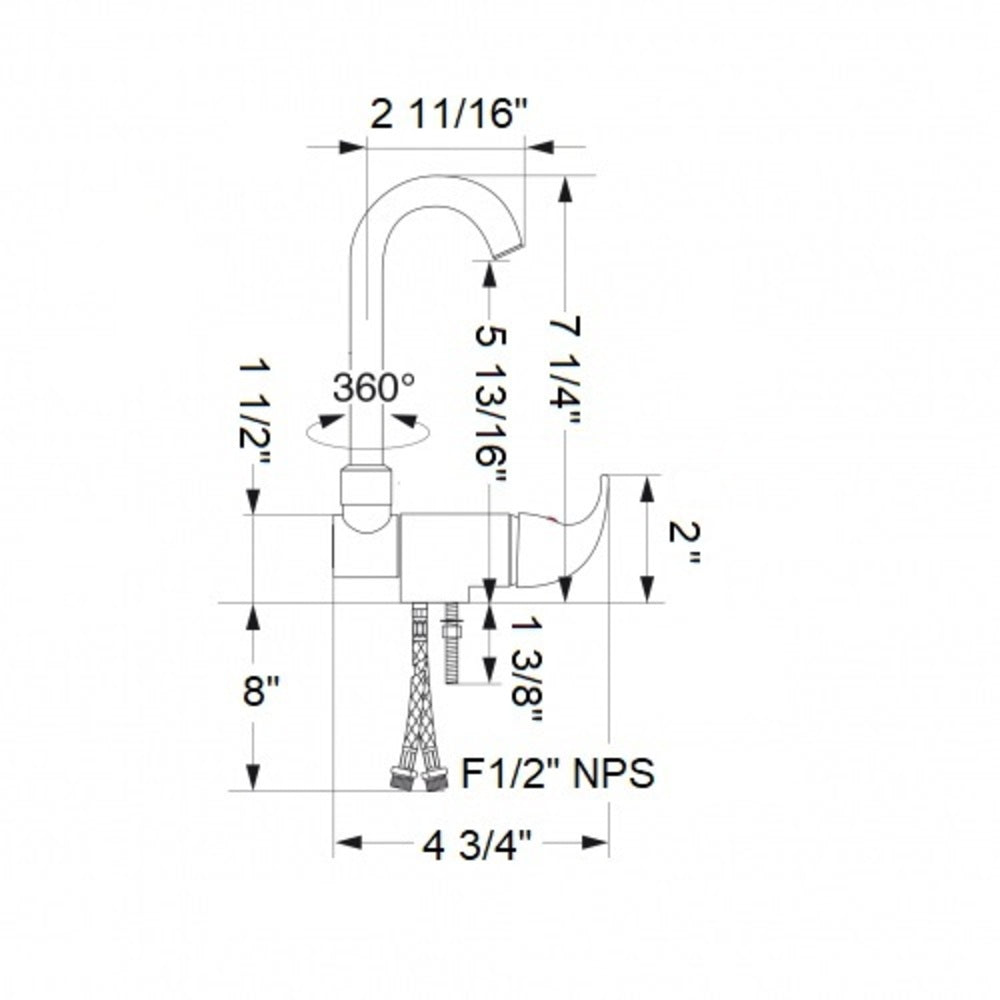 Scandvik Faucets - Folding Single Lever High Reach Mixer_Additional1