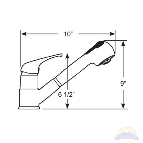 Scandvik Faucets - Pull-Out Style Swivel Galley Mixer_Additional1