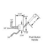 Scandvik Showers - Transom Push Button w/ Mixer - White Handle, cup & cap w/ 6' White Hose_Additional2