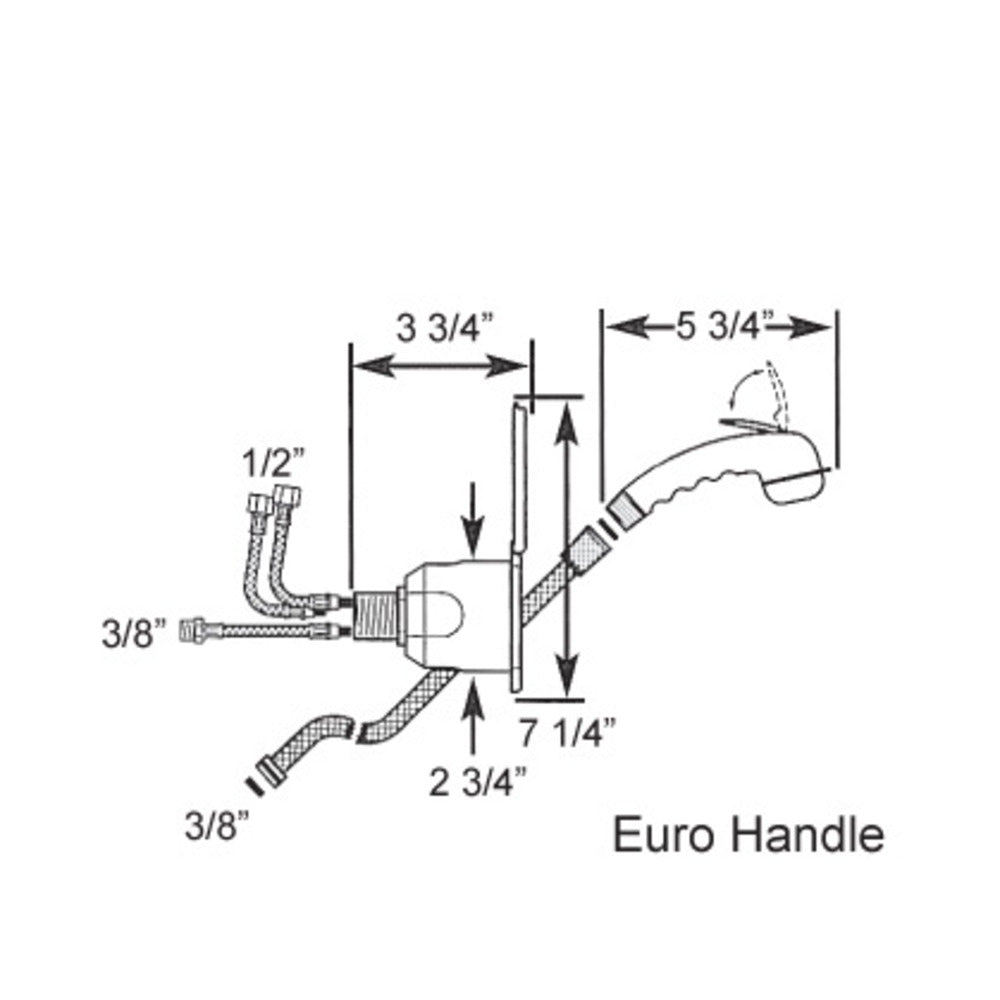 Scandvik Showers - Transom Euro Trigger w/ Mixer - White Handle, cup & cap w/ 6' White Hose_Additional2