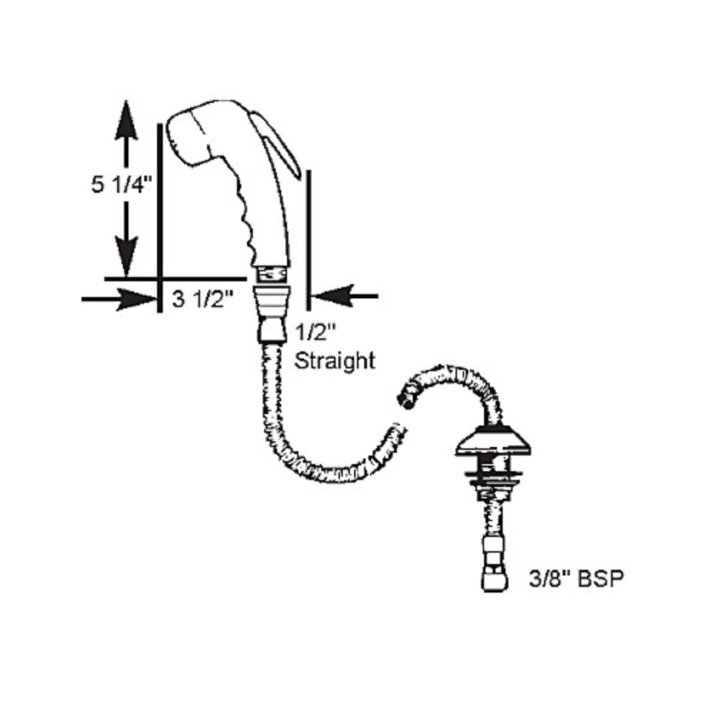 Scandvik Sprayers - Euro White Sprayer w/ 6' Chrome - Flex Hose_Additional2