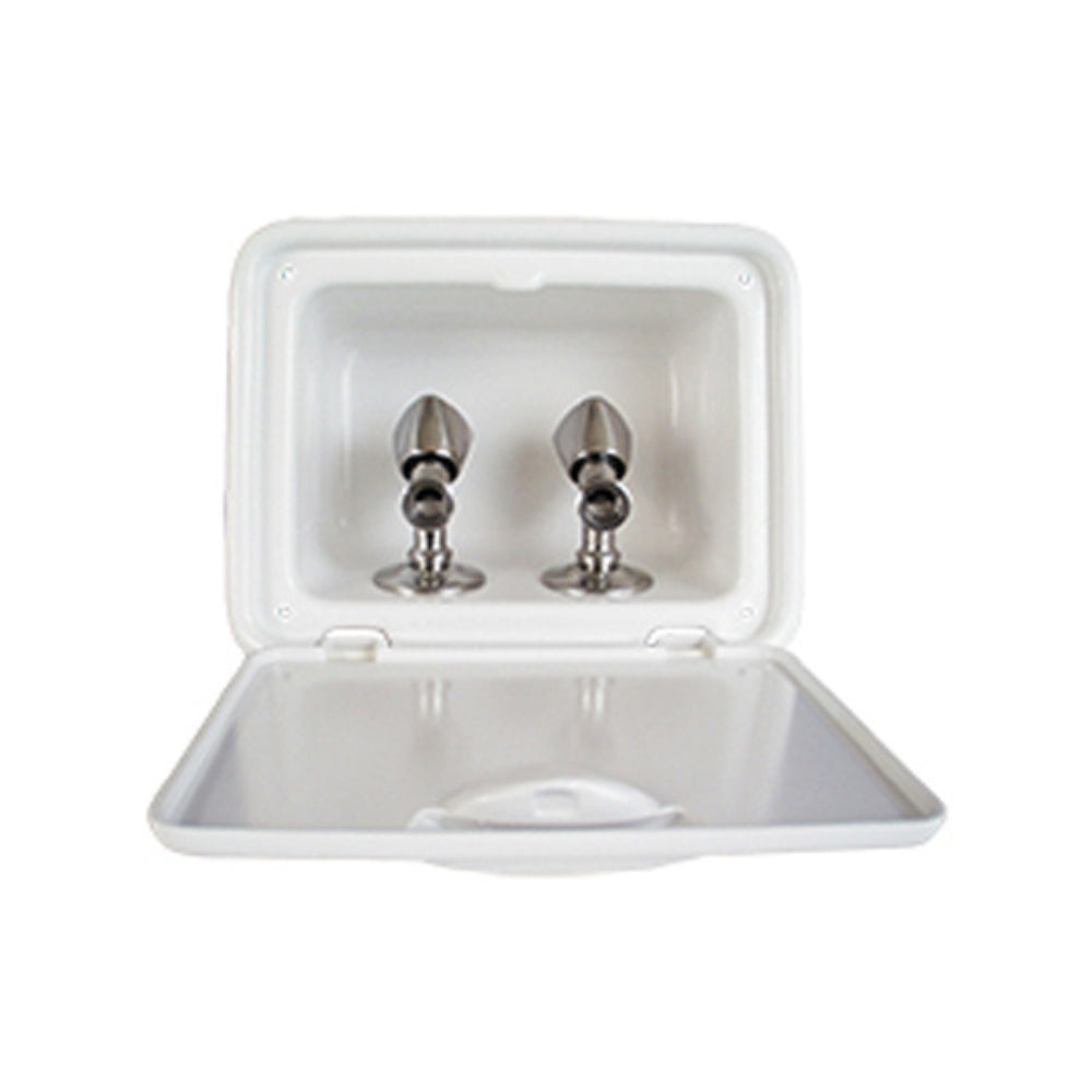 Scandvik Washdown Boxes - Double Stainless Steel spigot