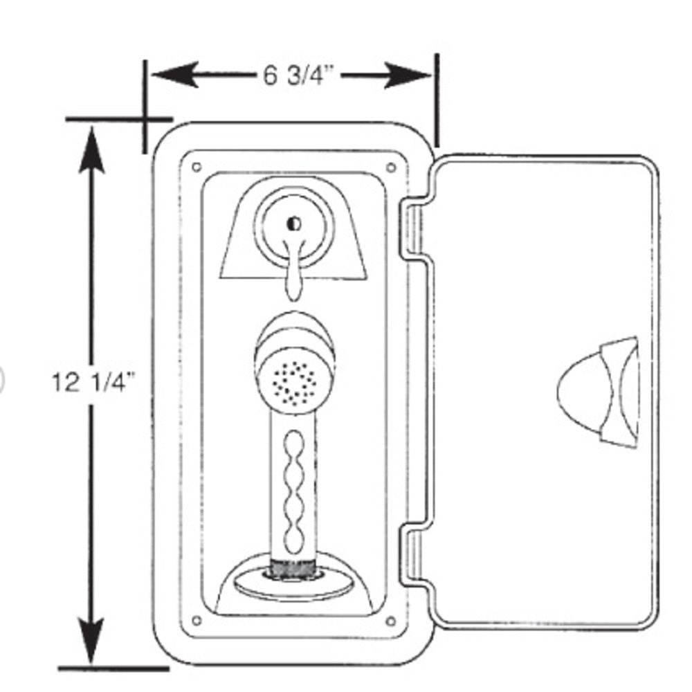 Scandvik Shower Boxes - Vertical Single Lever Mixing Valve - Black sprayer w/ 6' black Hose_Additional1