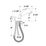 Scandvik Faucets - Combo Fixtures Cold Water - White Handle w/ 5' White Hose_Additional1