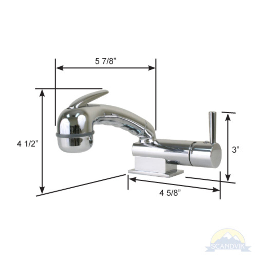 Scandvik Faucets - Combo Fixtures Minimalistic Chrome ABS Euro Handle_Additional1