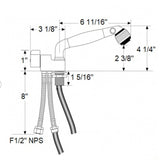 Scandvik Faucets - Combo Fixtures Cold Water - Black Handle w/ 5' Chrome-Flex Hose_Additional1